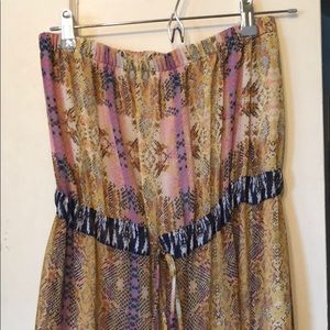 Snakeskin pattern maxi dress